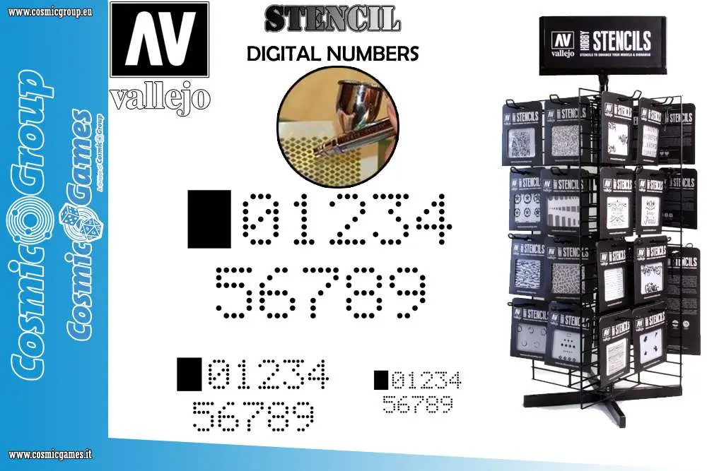 Stencil Stsf004 Digital Numbers - Figurine